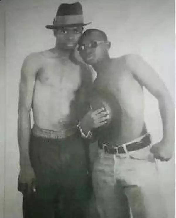 Hilarious Topless Throwback Photo of Comedians Basketmouth and Teju Babyface
